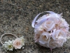 Matched Set ~ Small Head Band With Fresh Flowers & Kissing Ball With Faux Flowers