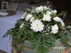 White & Green Floral Topper