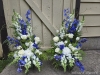 Royal Blue Remembrance - Matching potted sprays