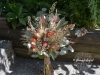 Coral In The Mist ~ Bouquet & Boutonniere  with dried florals